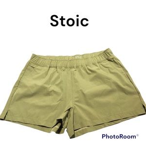 Stoic Women’s Nylon/Spandex Shorts Sz XL. Olive Green